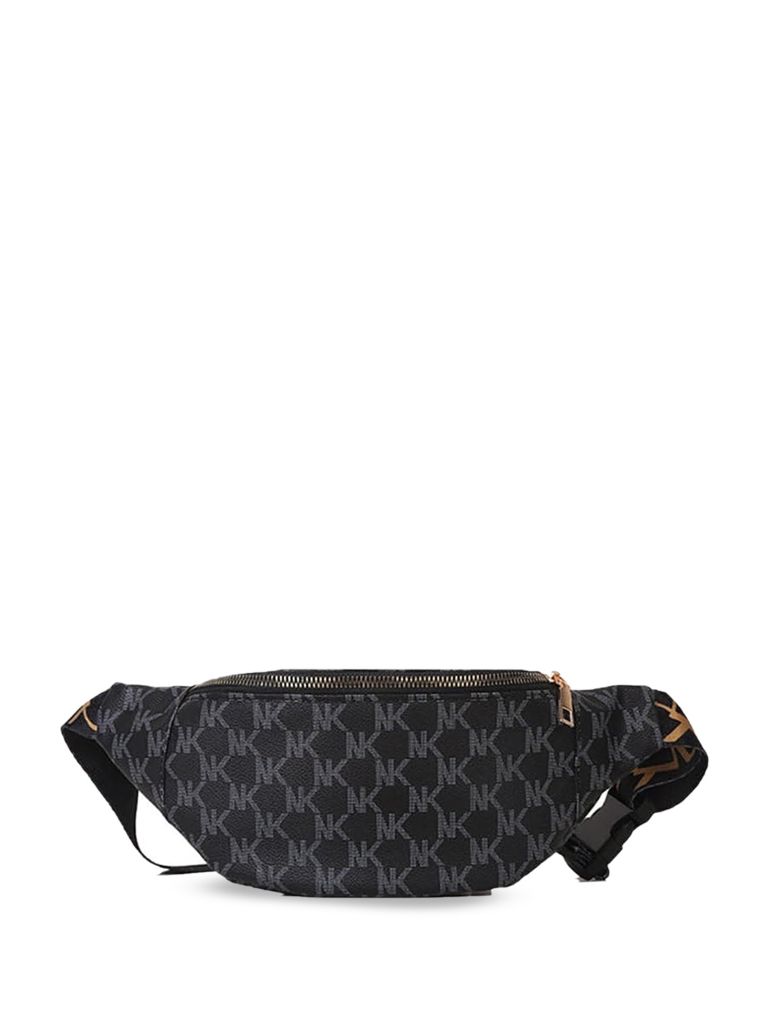 

SYGA Printed Leather Waist Pouch, Black