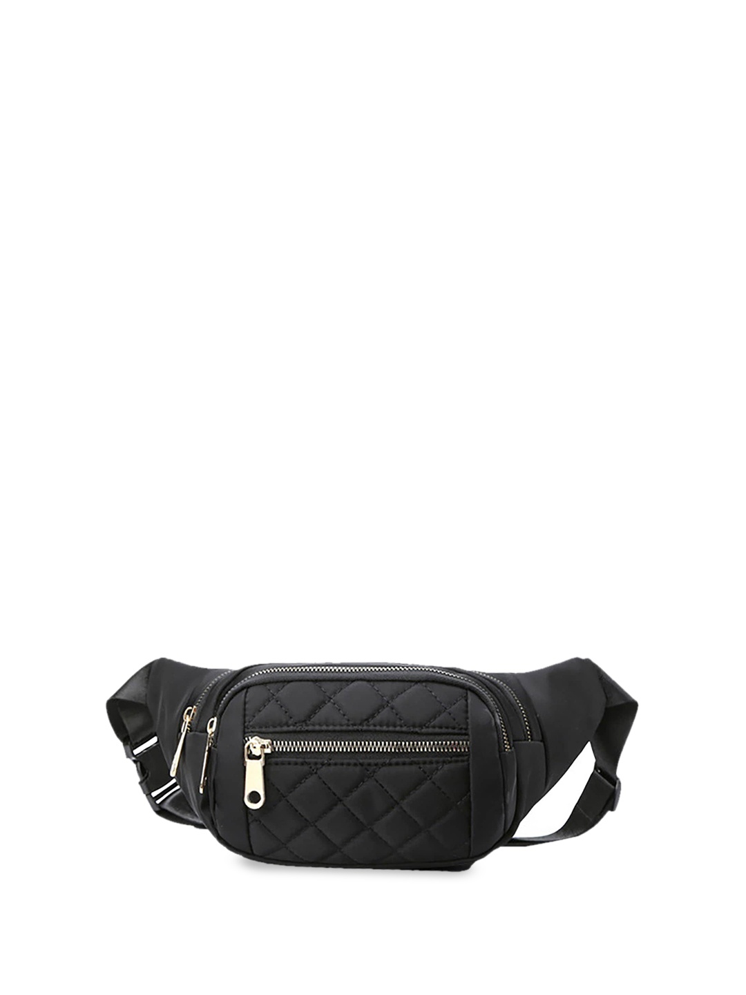 

SYGA Quilted Water-Resistant Leather Waist Pouch, Black