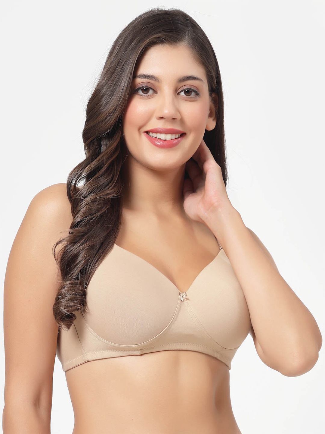 

SHYAM SONS FLAIR Full Coverage All Day Comfort Super Support Push-Up Bra, Beige