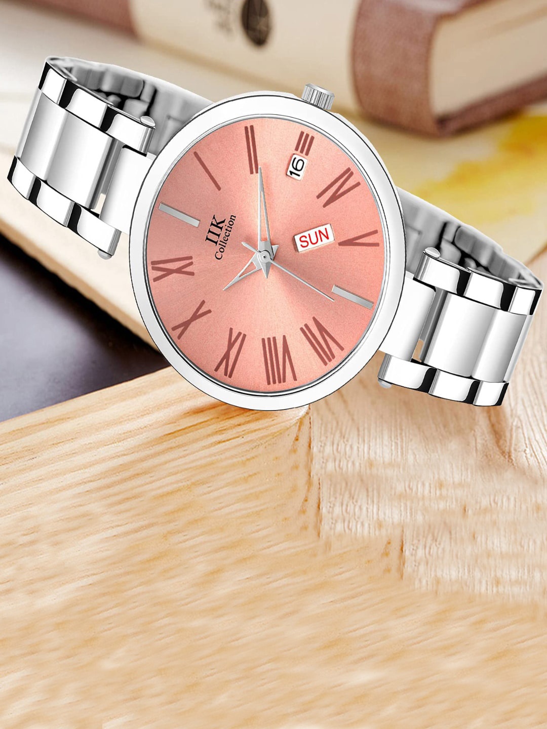 

IIK COLLECTION Women Day & Date Display Bracelet Straps Analogue Watch, Silver