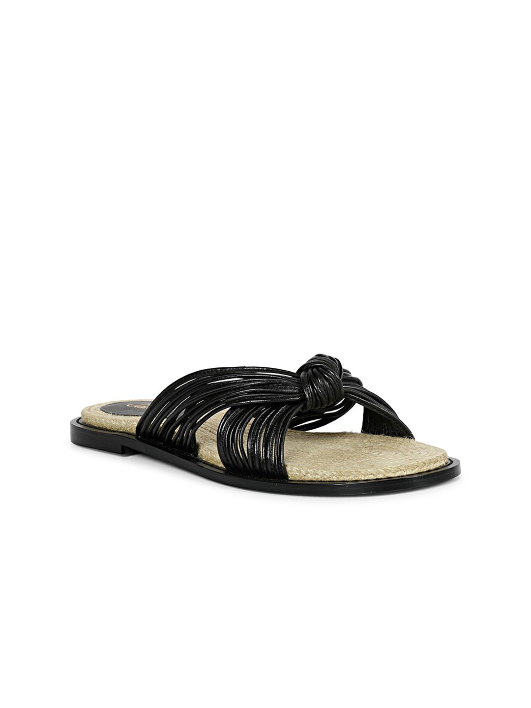 

Saint G Women Open Toe Flats with Bows, Black
