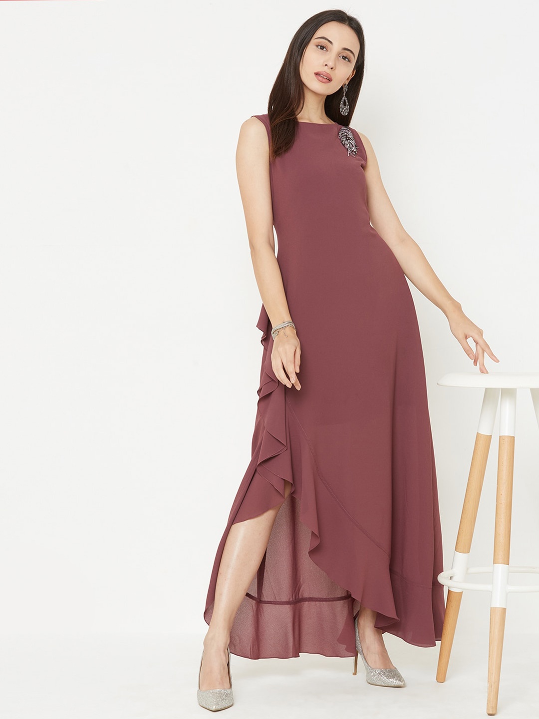 

MISH Women Georgette Maxi Dress, Mauve