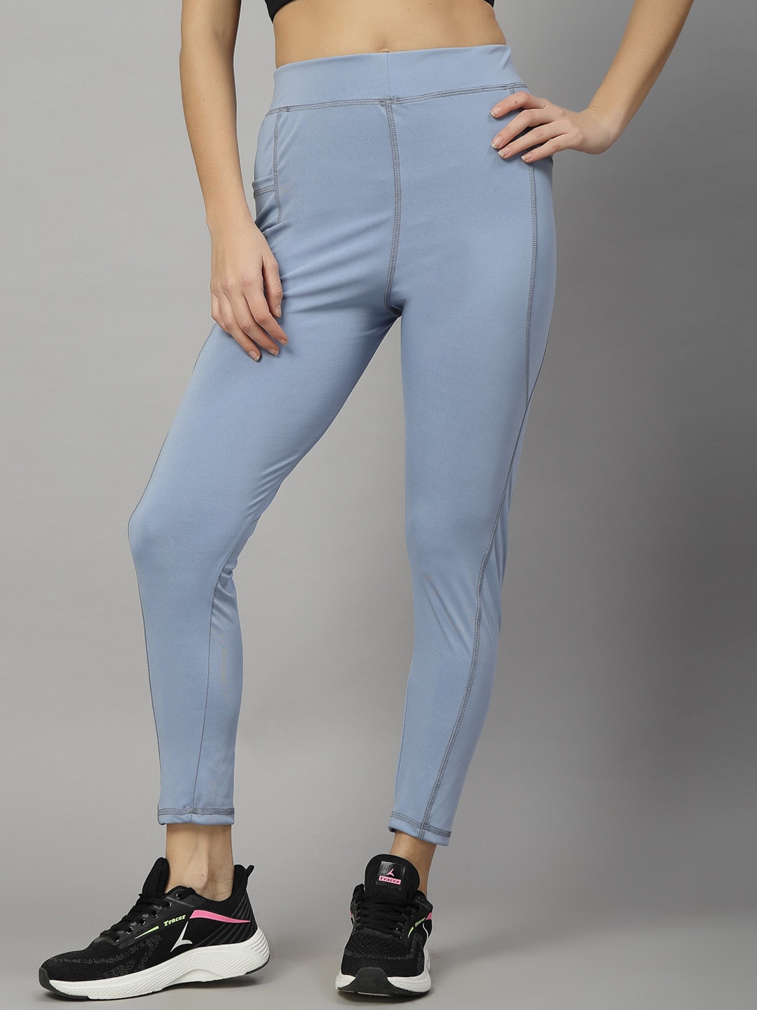 

UZARUS Women Slim-Fit Ankle Length Tights, Blue