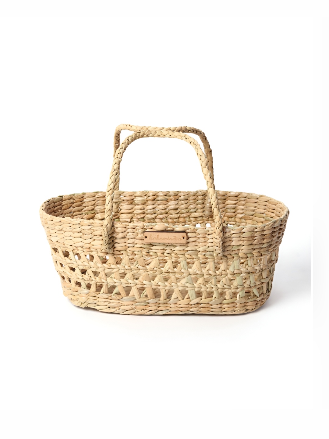 

HABERE INDIA Beige Seagrass Fruit and Vegetable Basket