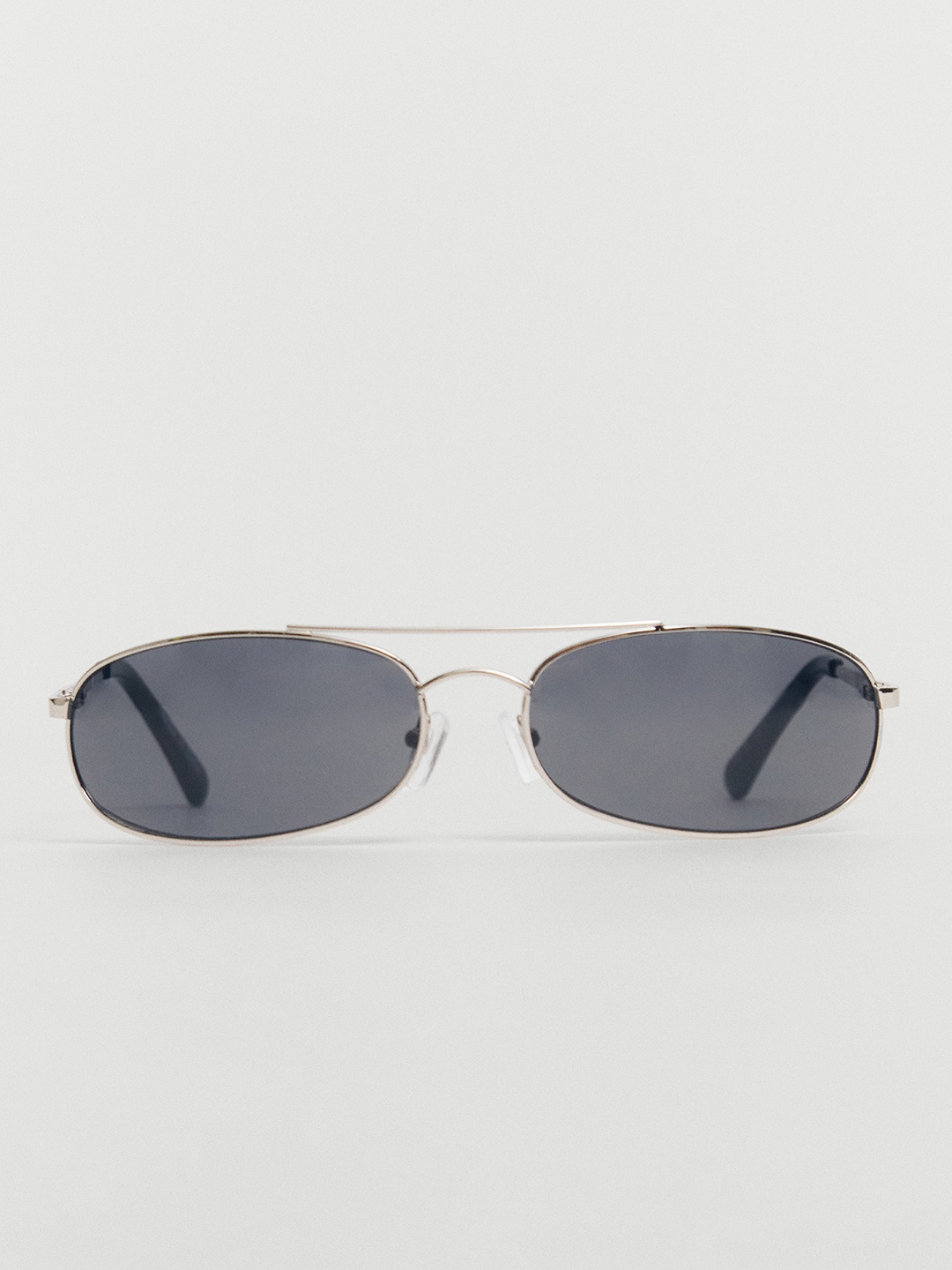 

MANGO Women Oval Sunglasses with UV Protected Lens 67085145, Black