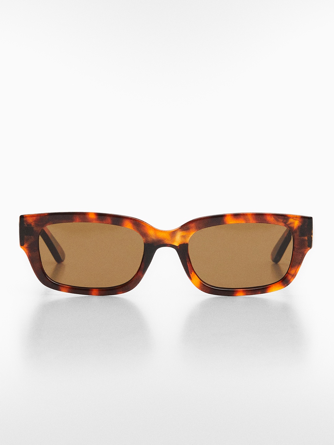 

MANGO Women Rectangle Sunglasses with UV Protected Lens 67935987, Brown