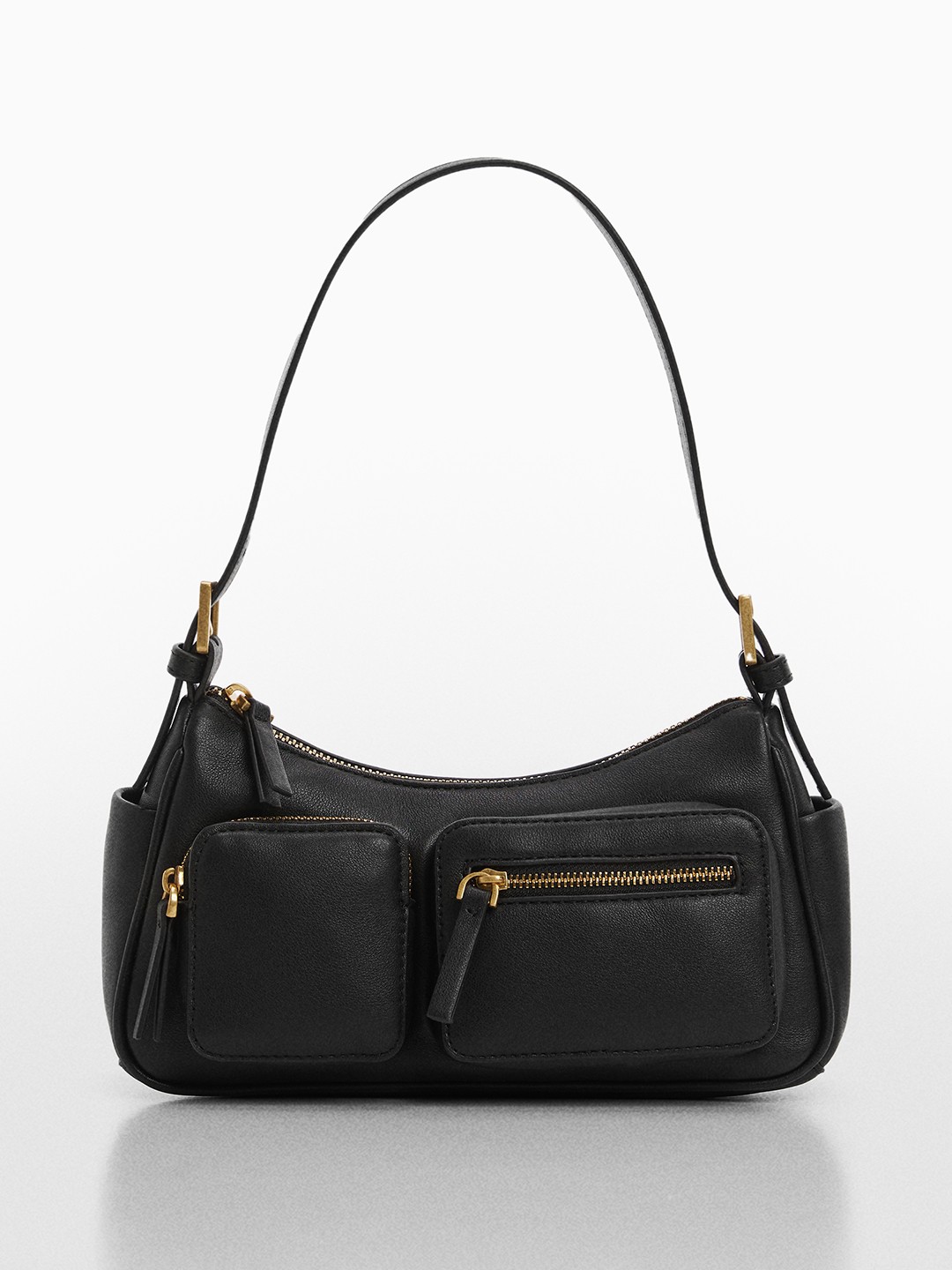 

MANGO Baguatte Shoulder Bag, Black