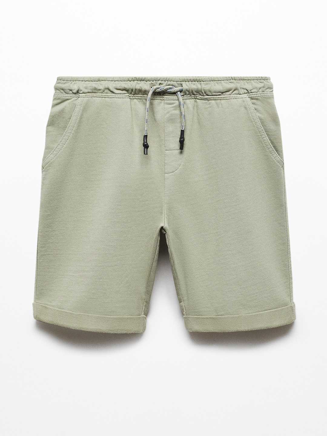 

Mango Kids Boys Pure Cotton Regular Shorts, Green