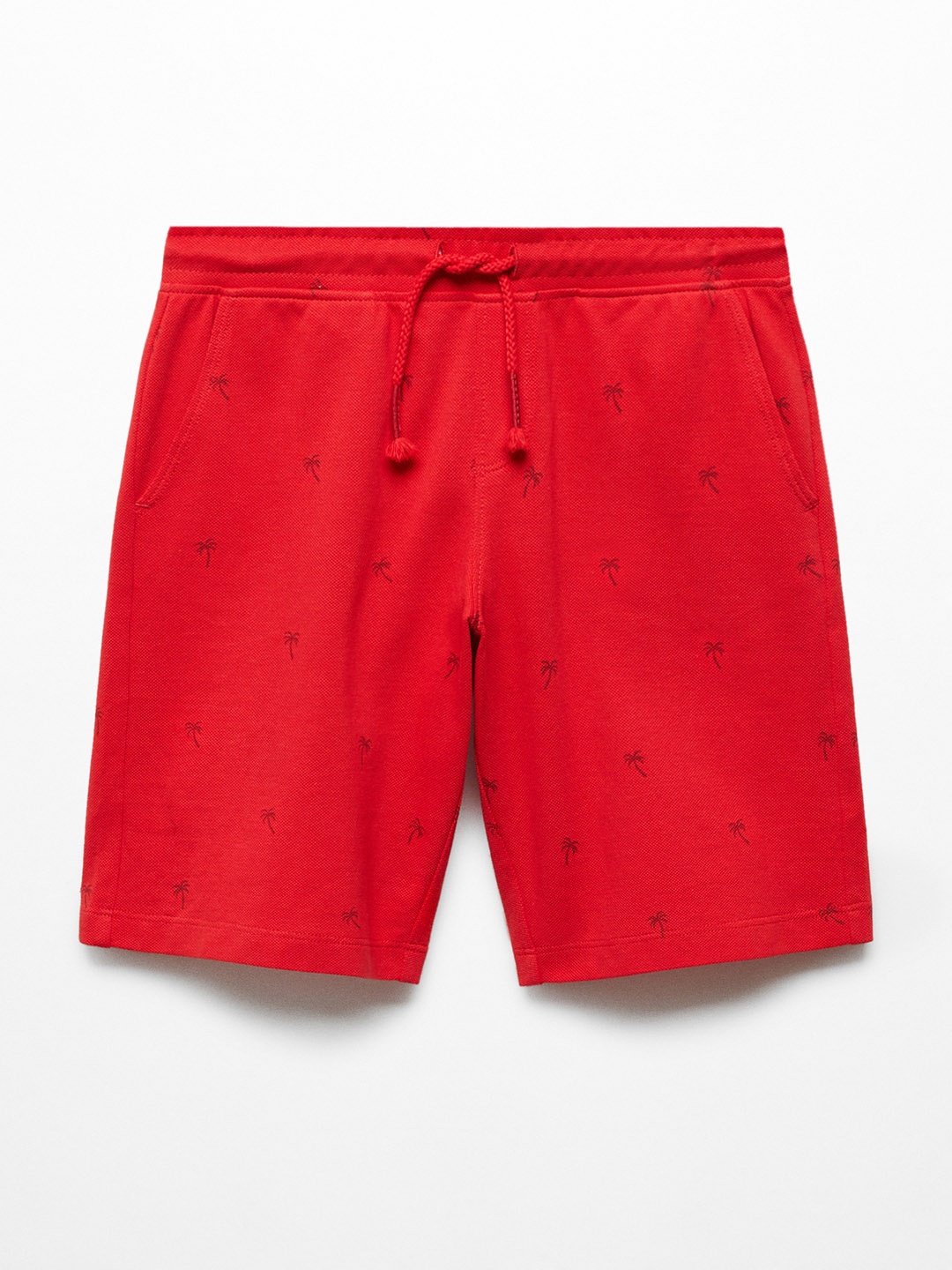 

Mango Kids Boys Pure Cotton Printed Regular Shorts, Red
