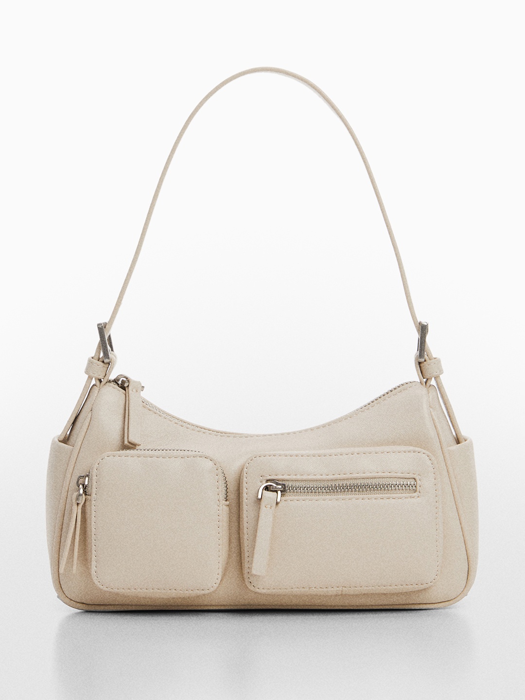 

MANGO Baguatte Shoulder Bag, Off white