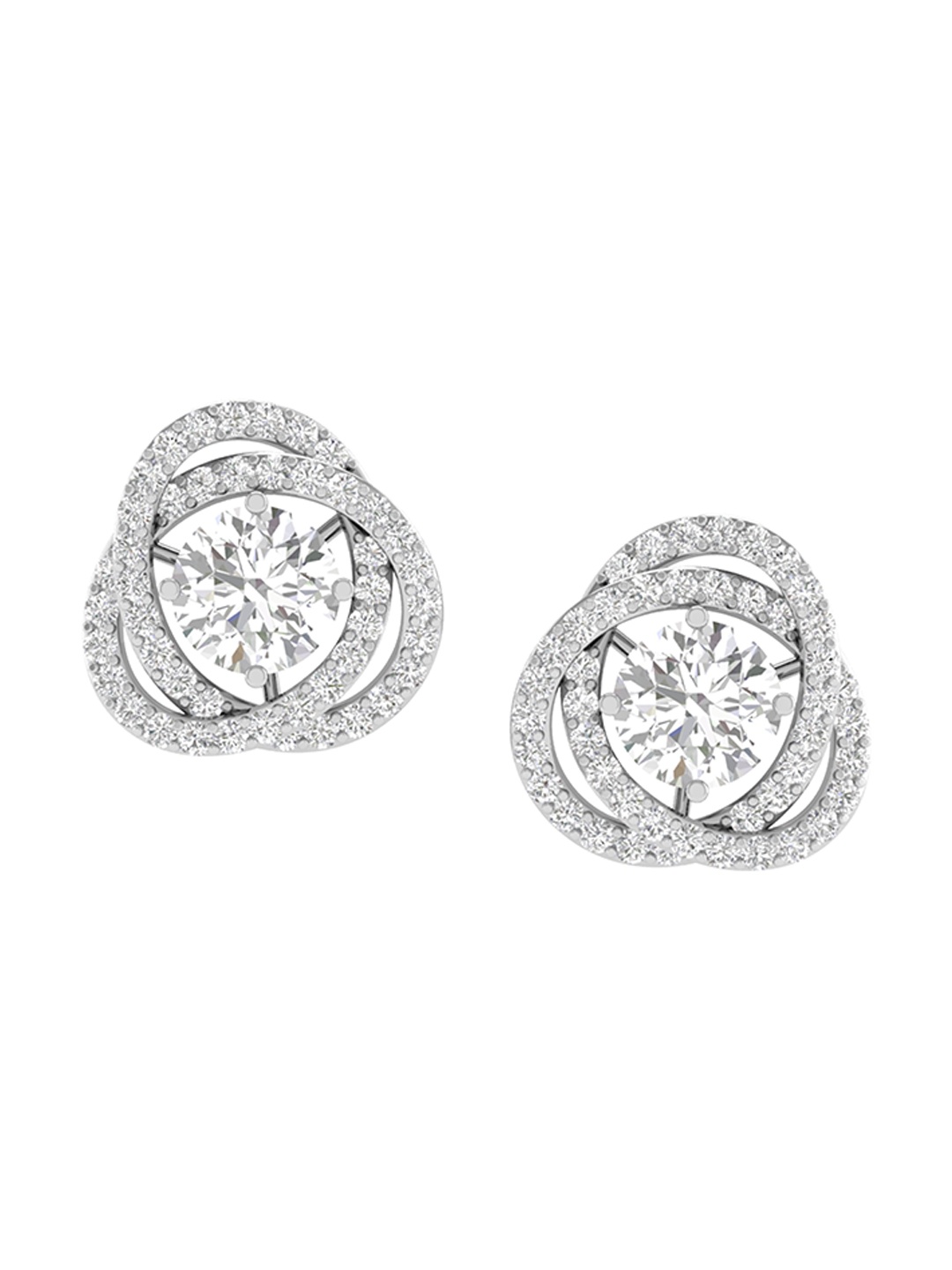 

ORIONZ Contemporary Studs Earrings, White
