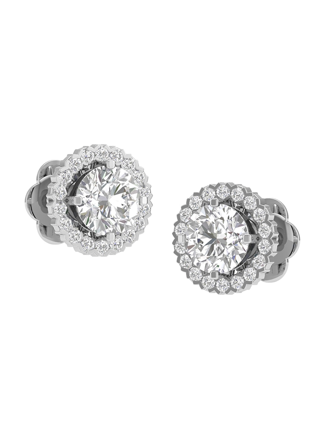 

ORIONZ Contemporary Studs Earrings, White