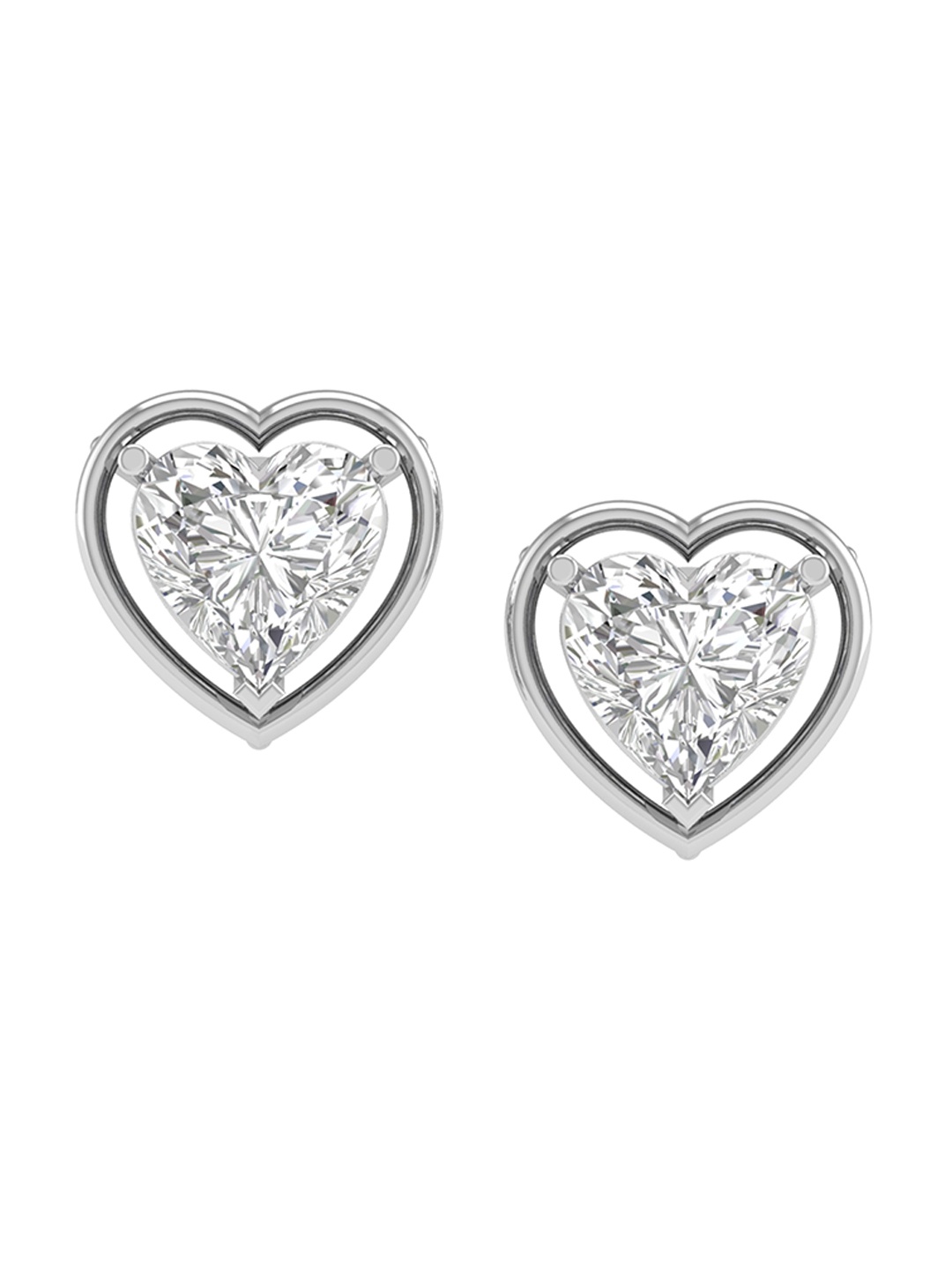 

ORIONZ Contemporary Studs Earrings, White