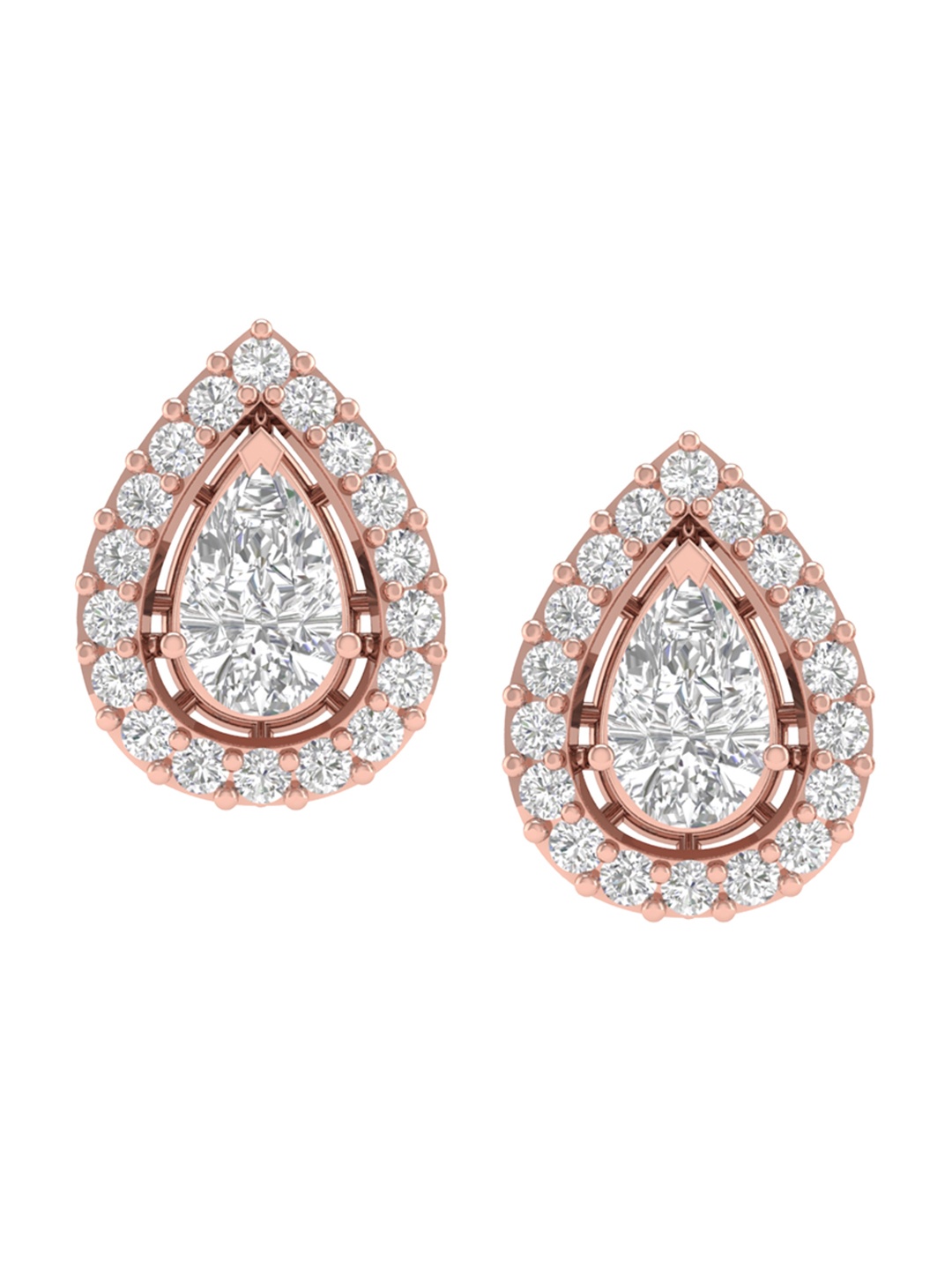 

ORIONZ Contemporary Studs Earrings, Red