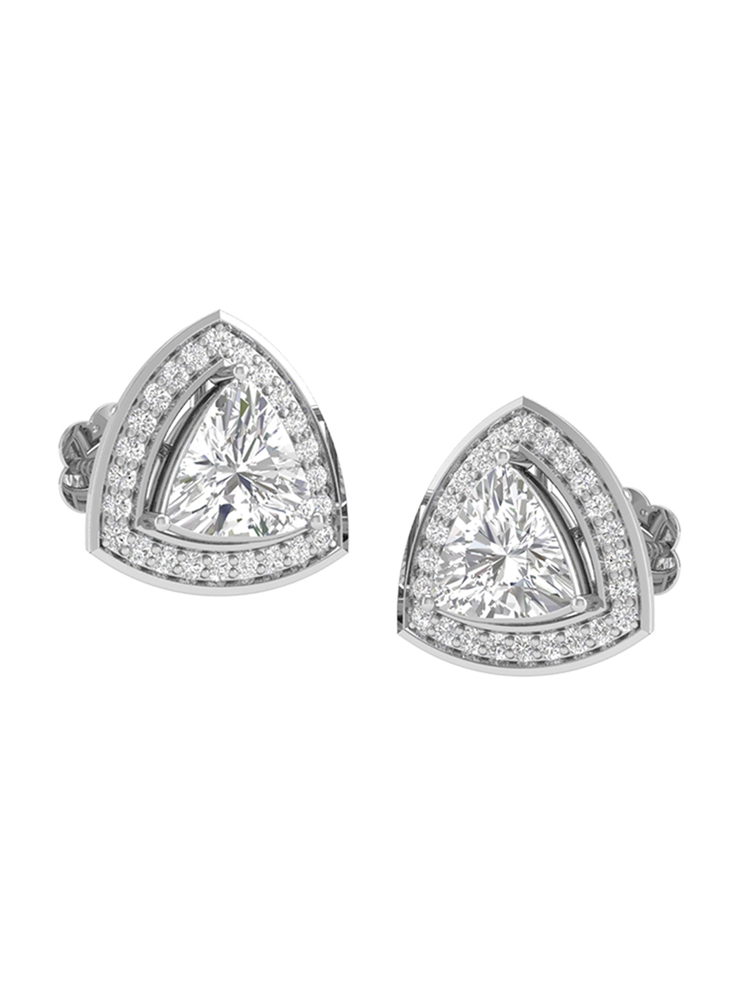 

ORIONZ Contemporary Studs Earrings, White