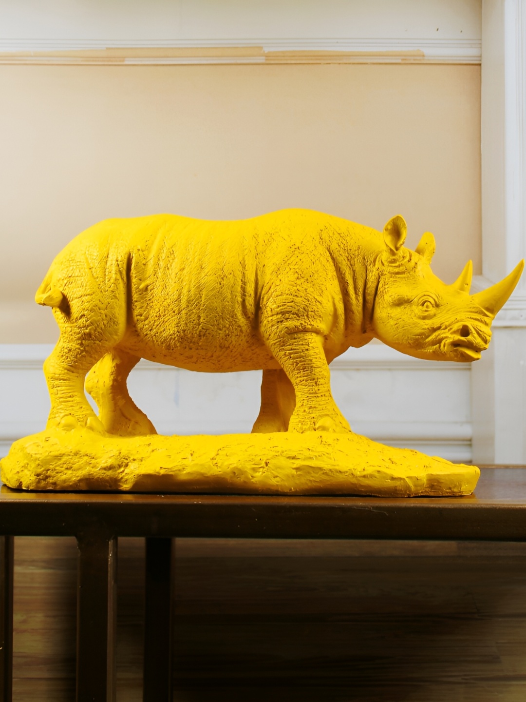 

THE WHITE INK DECOR Yellow Figurine Showpiece