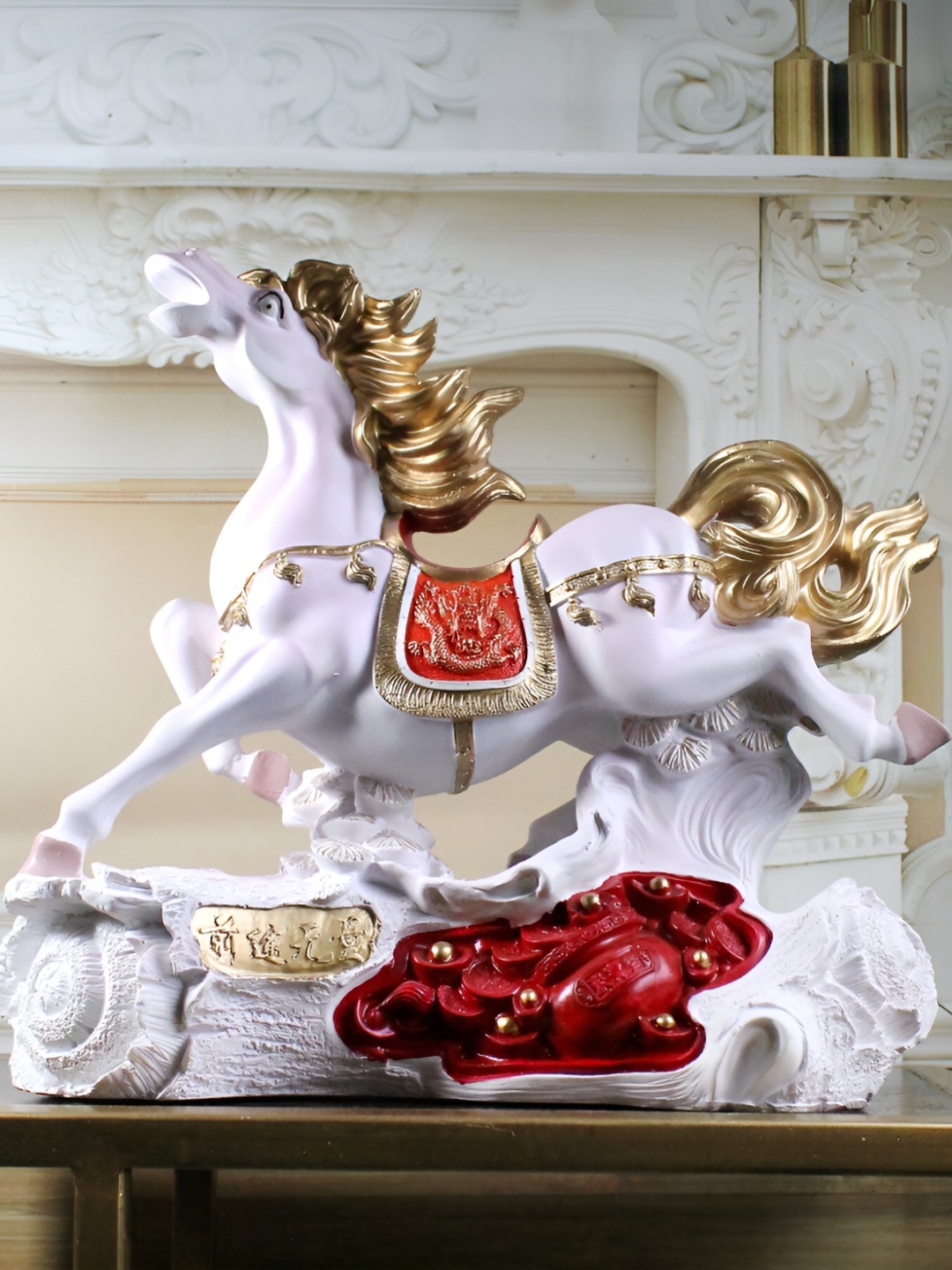 

THE WHITE INK DECOR White Fengshui Figurine Showpiece