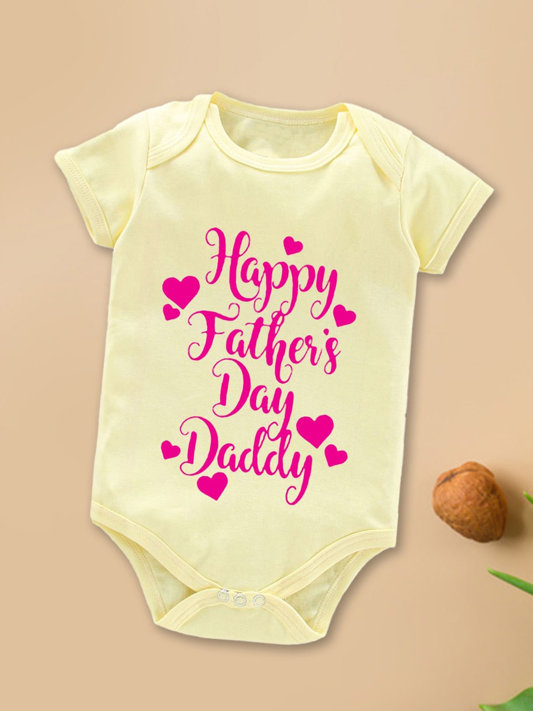

Babywish Infants Fathers Day Printed Cotton Bodysuit, Yellow