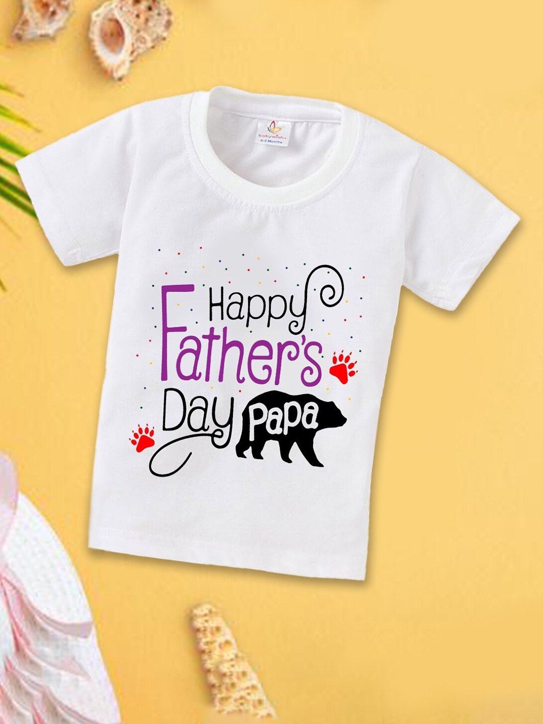 

Babywish Kids Printed Applique T-shirt, White