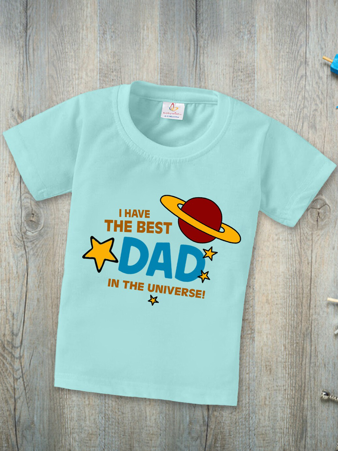

Babywish Kids Typography Printed Applique T-shirt, Sea green