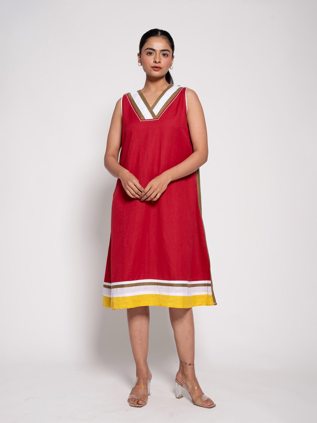 

AFFAIRE'S BY LEVELL5 Women A-Line Midi Dress, Red
