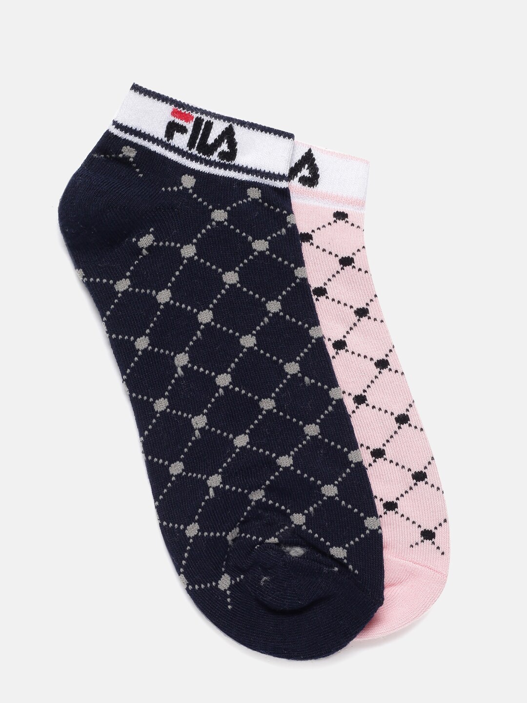 

FILA Tara Women Pack Of 2 Patterned Ankle Length Socks, Pink