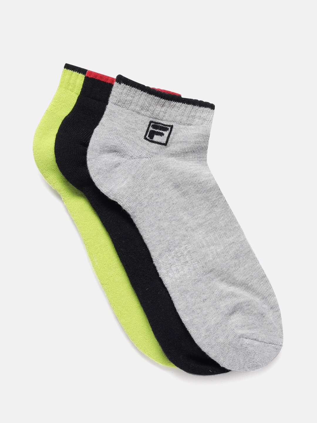 

FILA Cally 1 Men Pack Of 3 Ankle Length Socks, Black