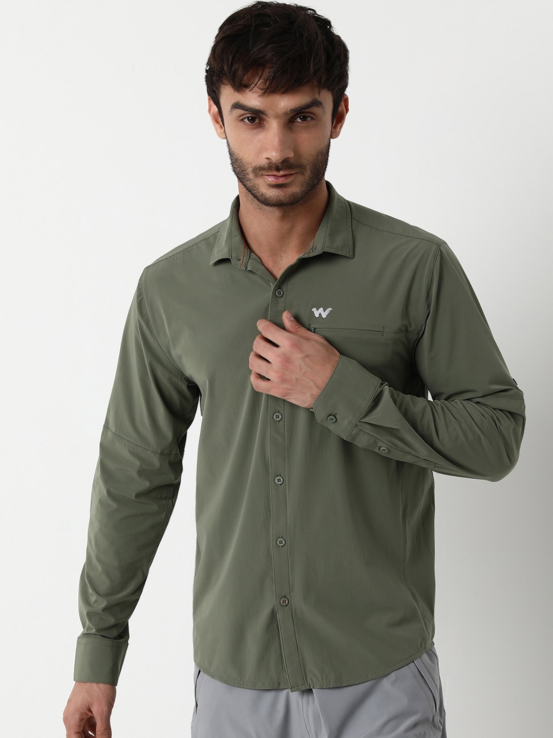 

Wildcraft Men Relaxed Sheer Casual Shirt, Green