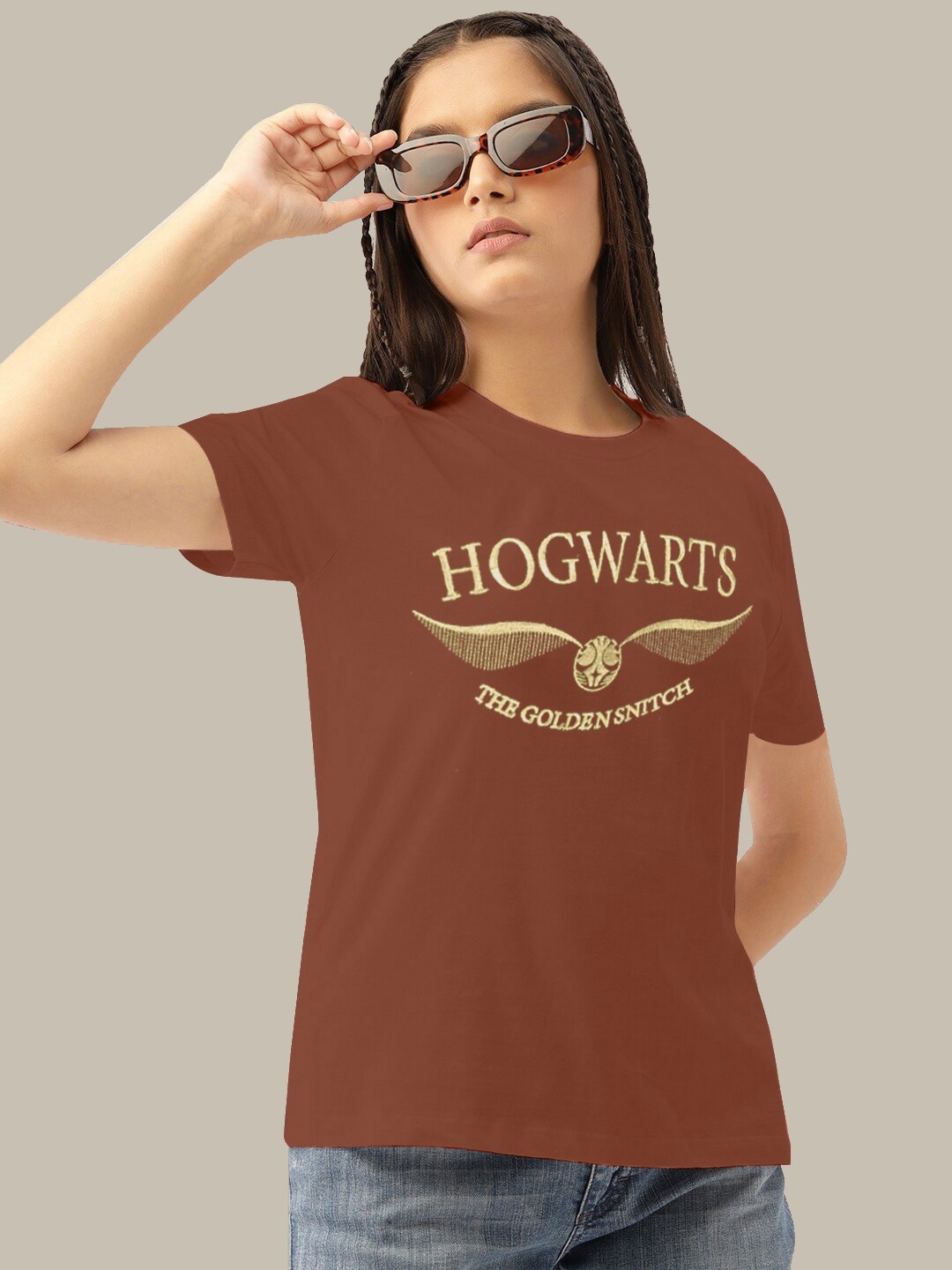 

Kids Ville Boys Harry Potter Printed Pure Cotton T-Shirt, Brown
