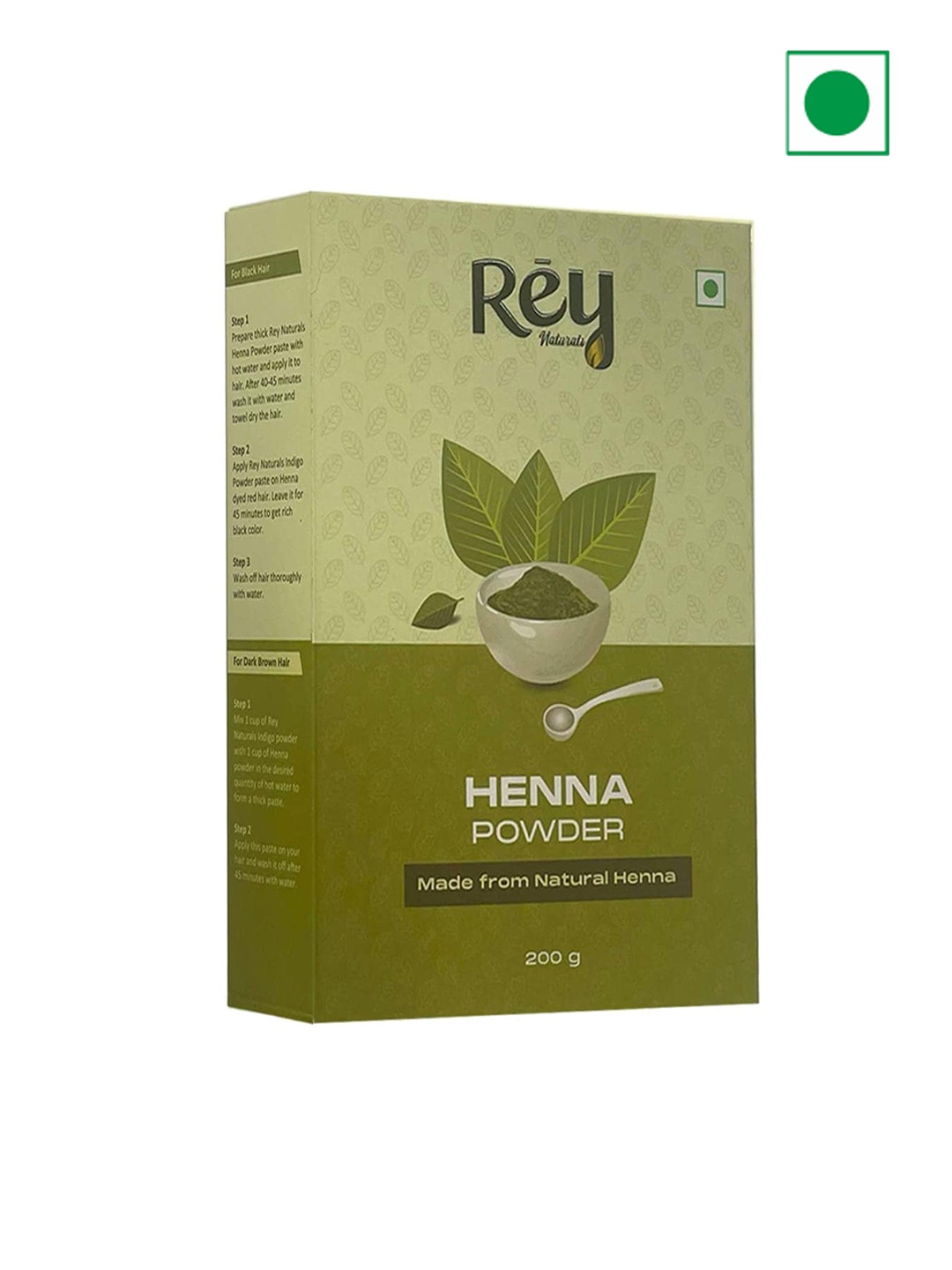 

Rey Naturals Cools Scalp Nourishes & Conditions Hair Henna Powder-200gm, Green