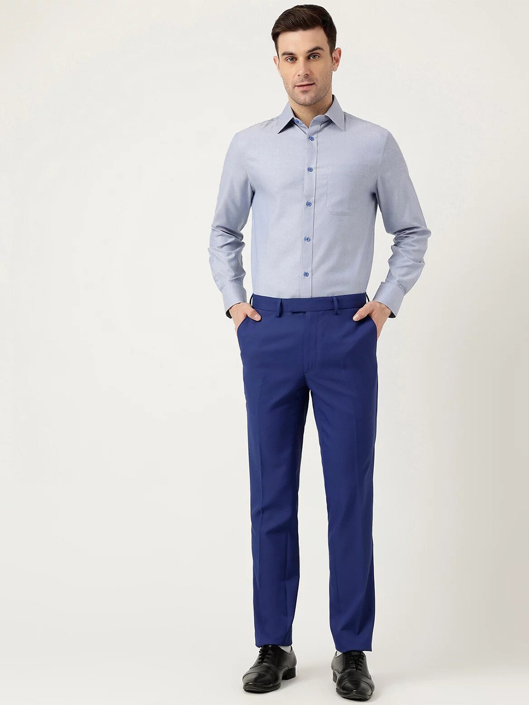 

Marks & Spencer Men Slim Fit Opaque Casual Shirt, Navy blue