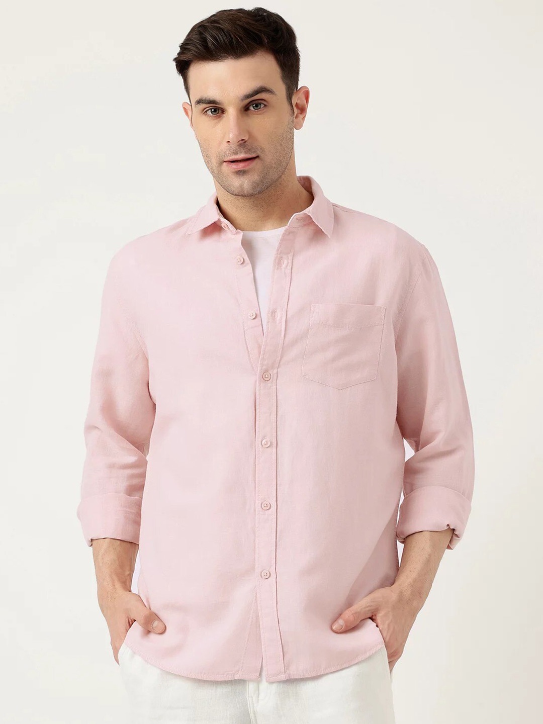 

Marks & Spencer Men Opaque Casual Shirt, Pink