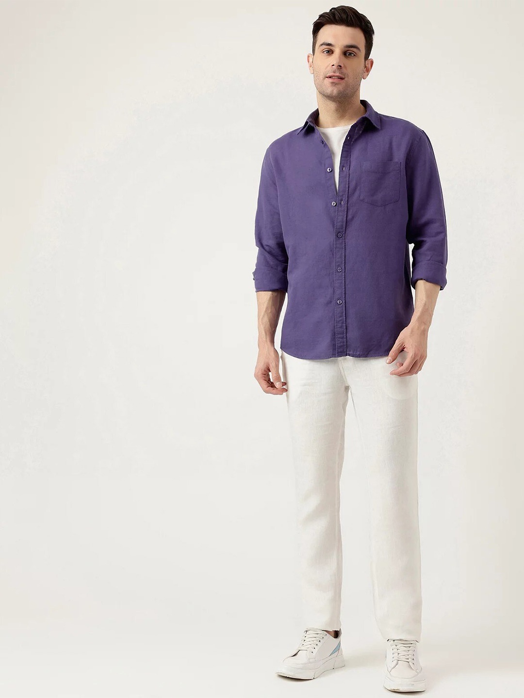 

Marks & Spencer Men Opaque Casual Shirt, Purple