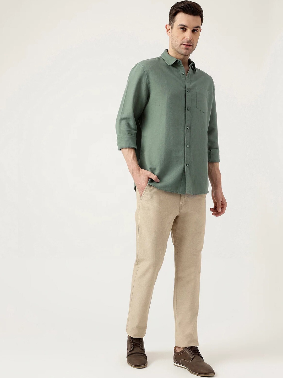 

Marks & Spencer Men Opaque Casual Shirt, Green