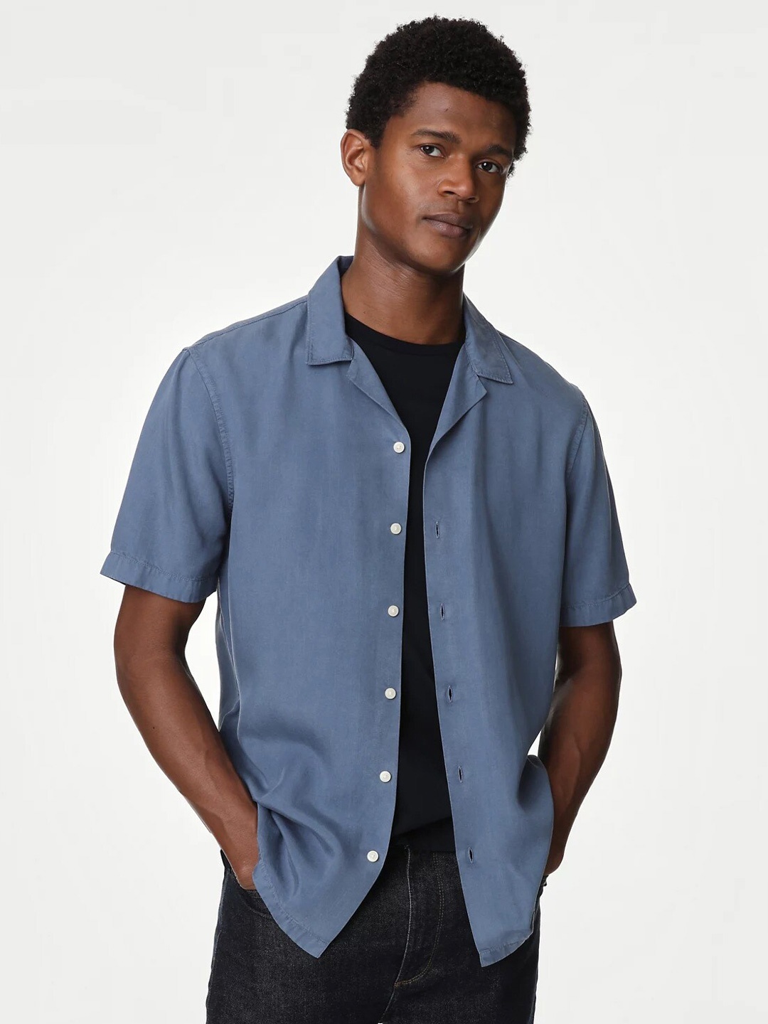 

Marks & Spencer Men Opaque Casual Shirt, Blue