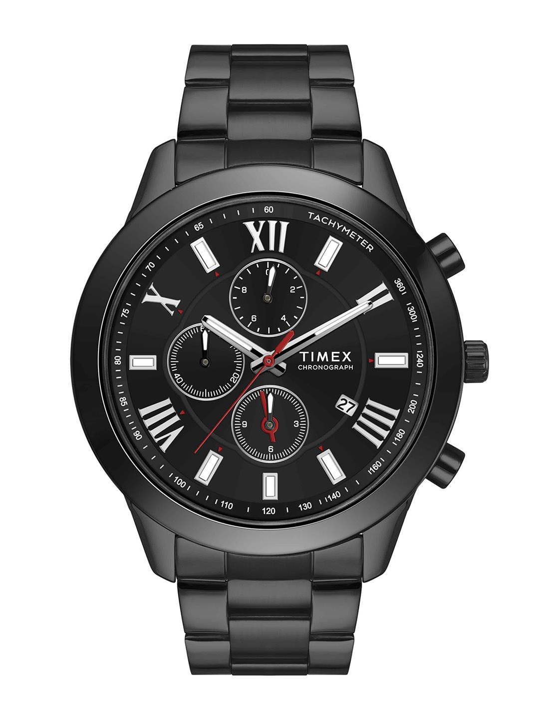 

Timex Men Brass Dial & Stainless Steel Straps Analogue Watch TWEG18518, Black