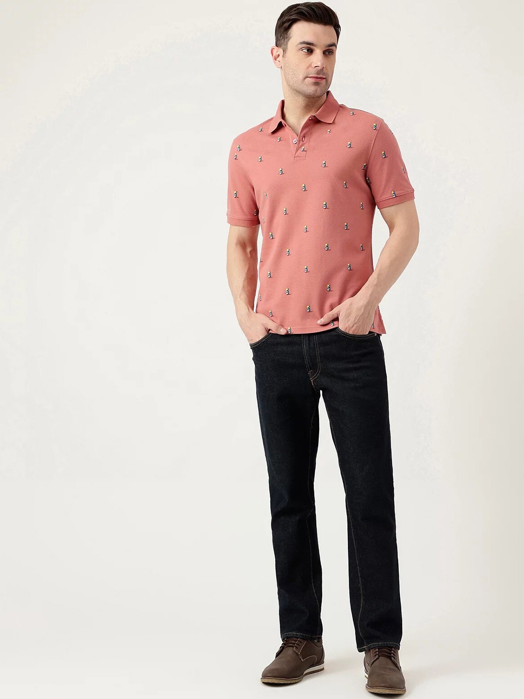 

Marks & Spencer Men Polo Collar Pockets T-shirt, Pink