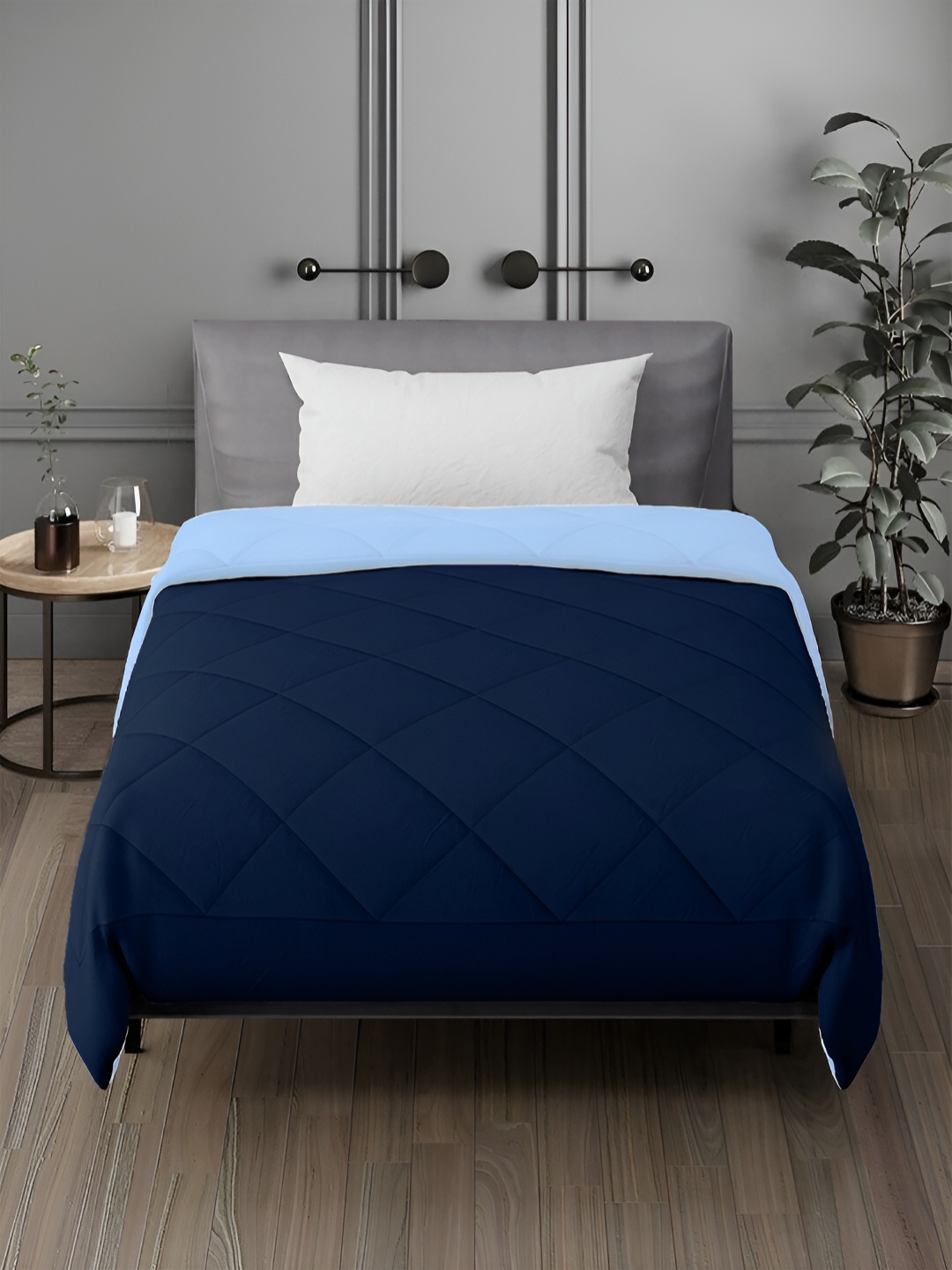 

Aura Blue AC Room 150 GSM Single Bed Quilt