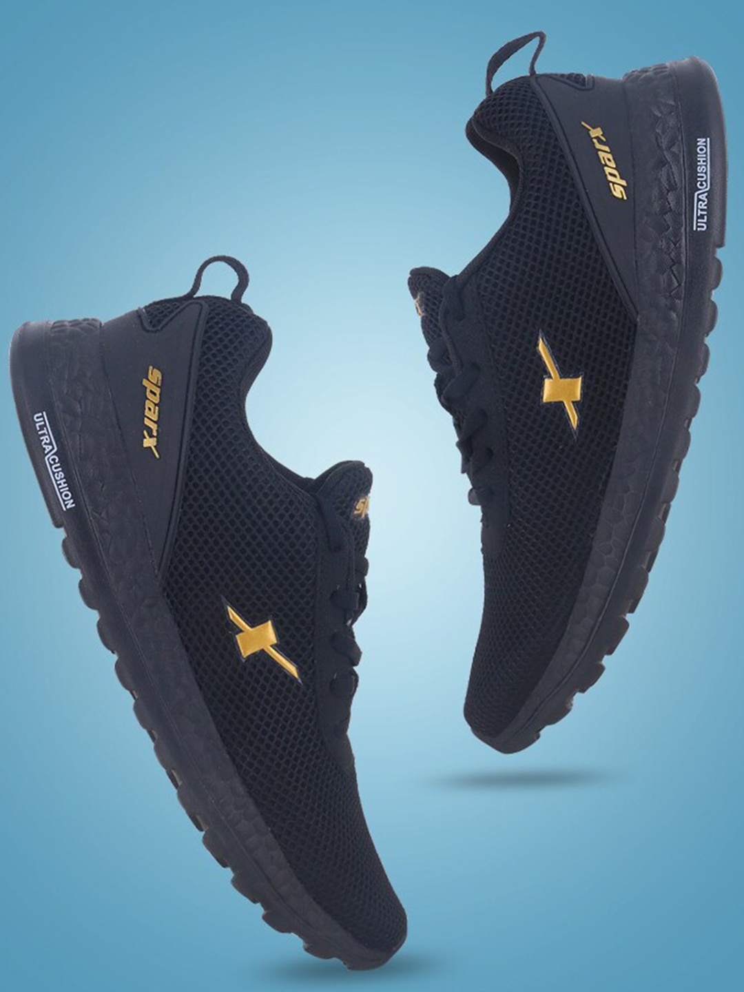 

Sparx Men Textured Lace-Up Walking Shoes, Black