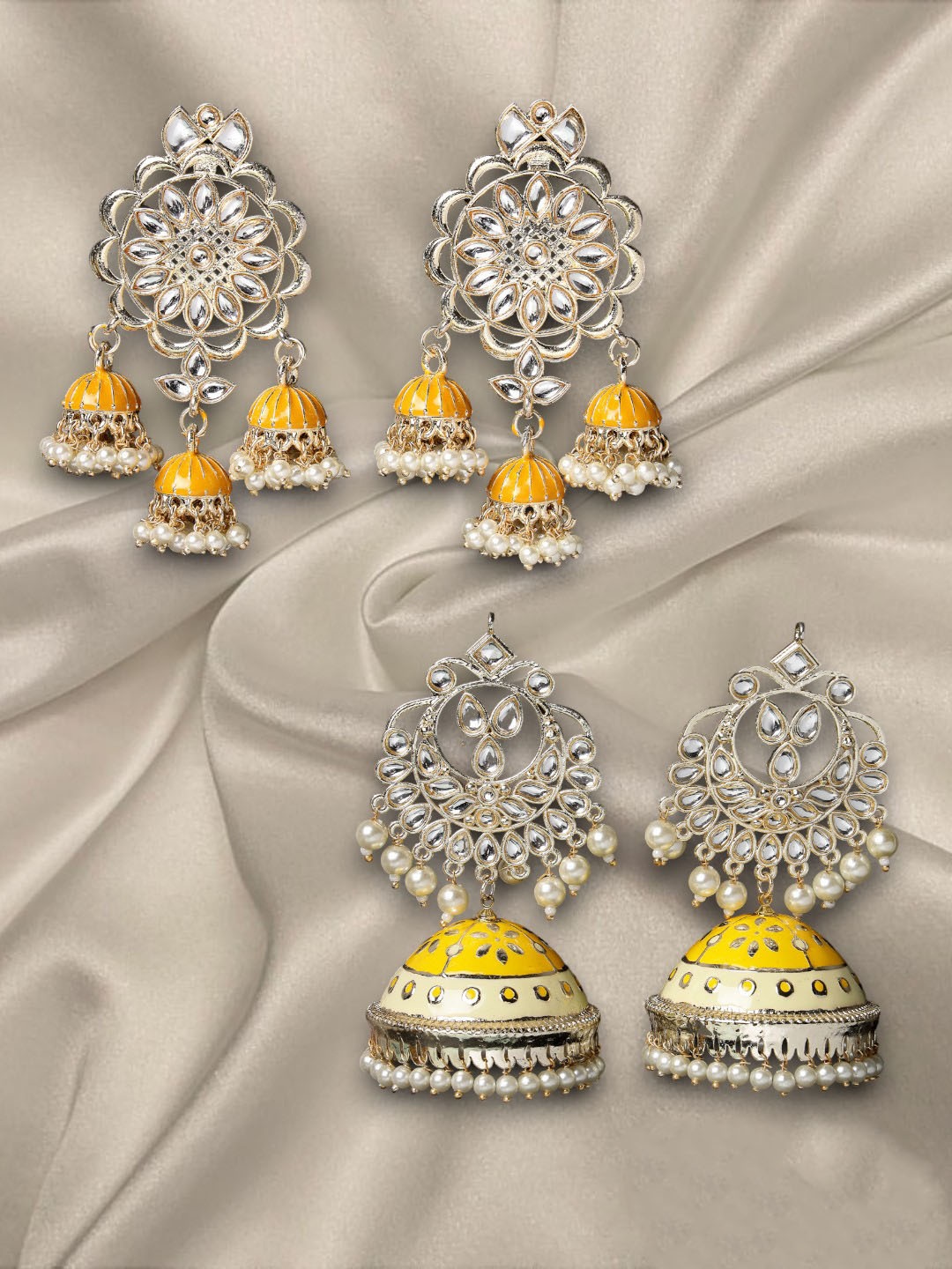 

ADIVA Classic Jhumkas Earrings, Gold