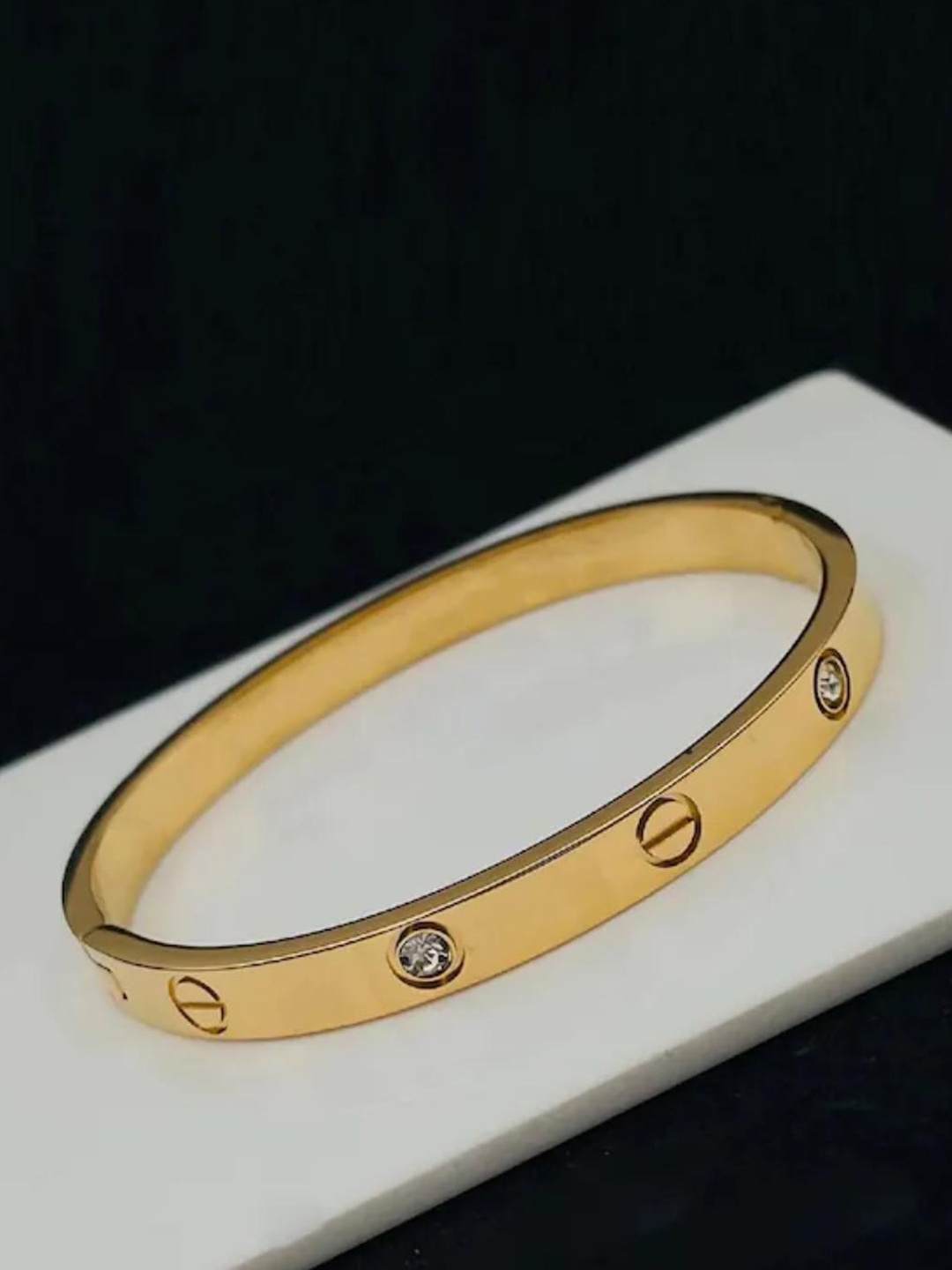 

DN Creation Cubic Zirconia-Studded Kada Bracelet, Gold