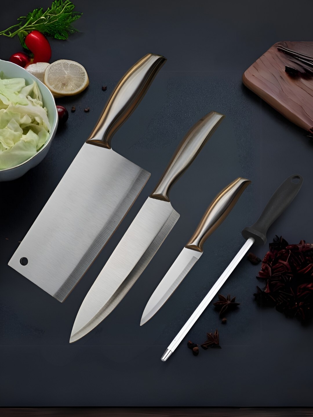 

UniKart Silver Toned 4 Pieces Stainless Steel Knife