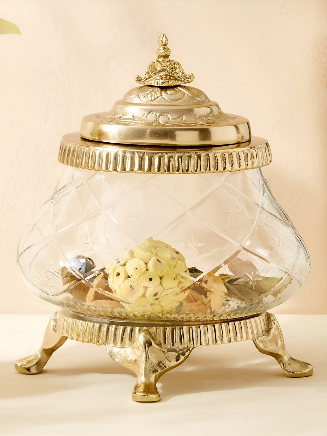 

Home Centre Textured Decorative Bowl, Gold