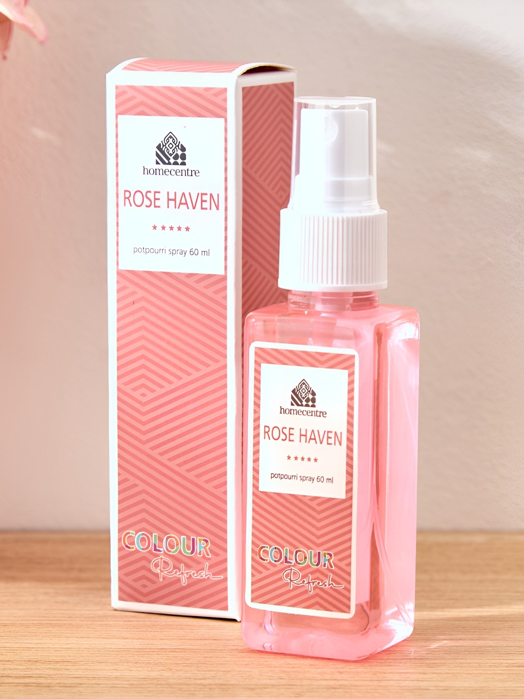 

Home Centre Colour Refresh Rose Haven Potpourri Spray - 60ml, Pink