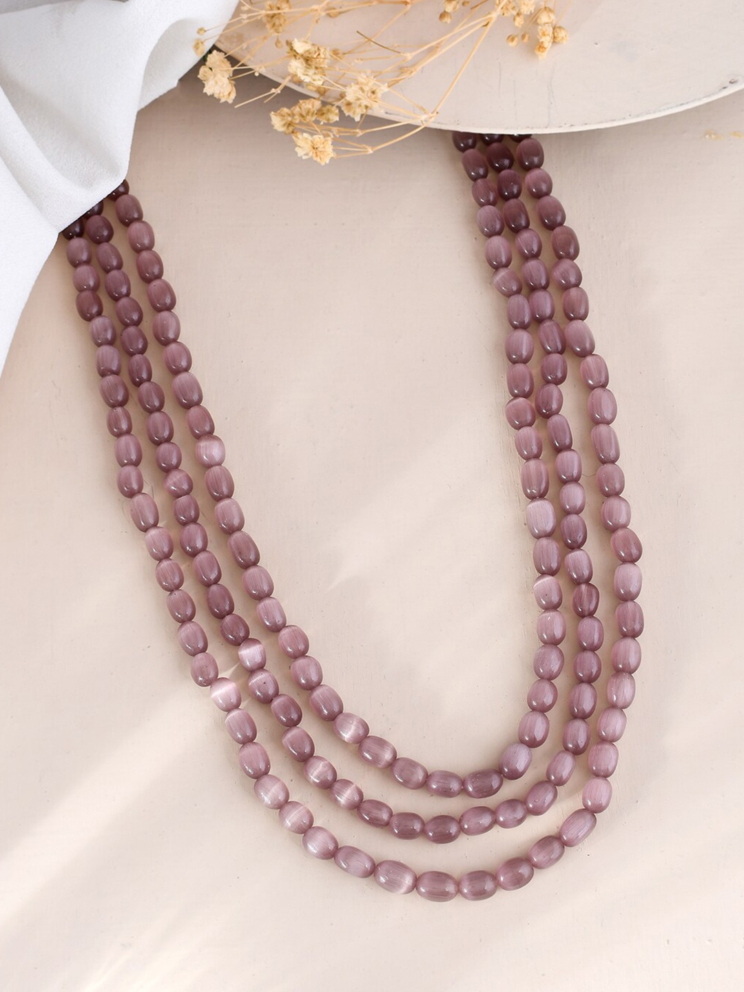 

Silvermerc Designs Copper Layered Necklace, Pink