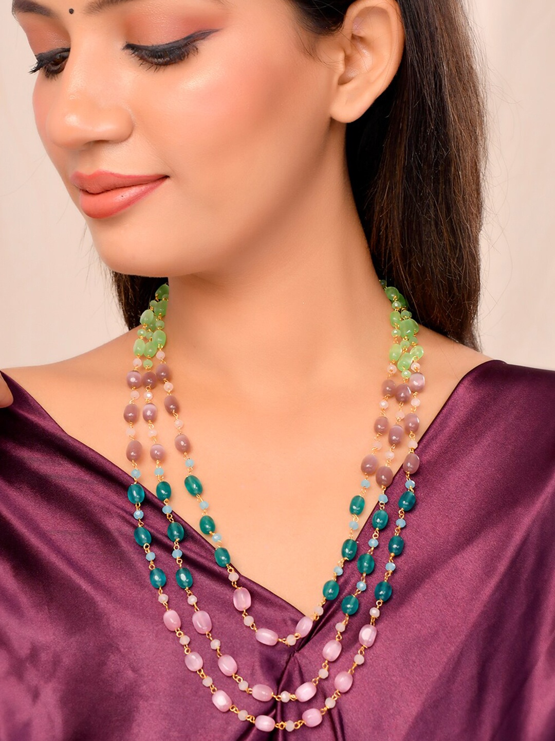 

Silvermerc Designs Copper Gold-Plated Layered Necklace