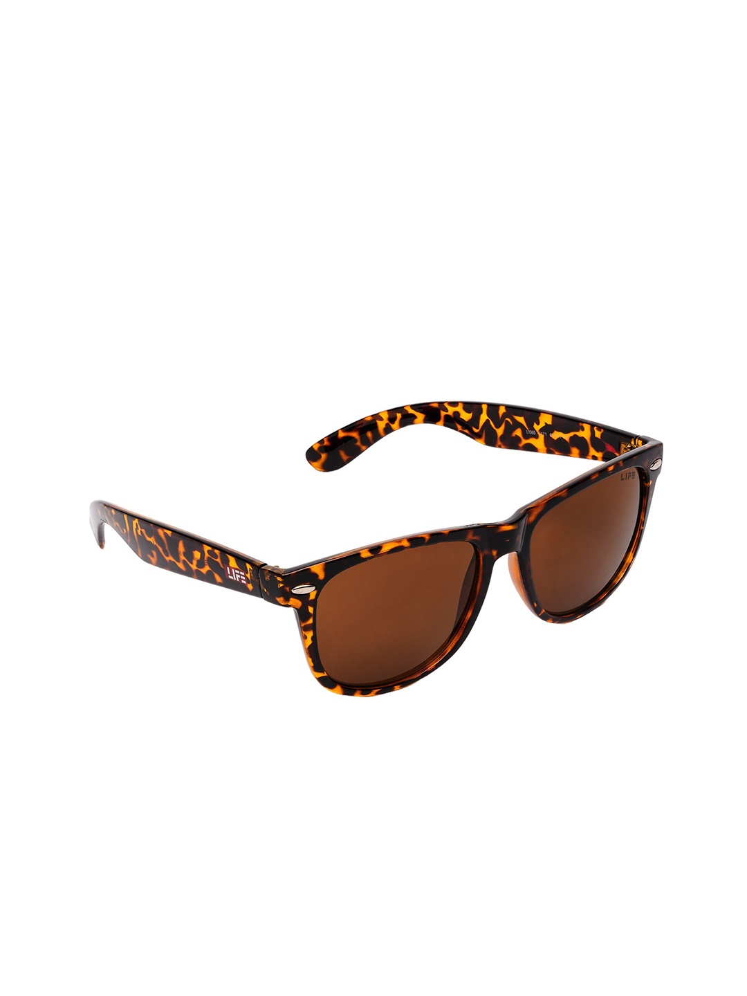 

Life Men Square Sunglass With UV Protected Lens LI060 C171, Brown