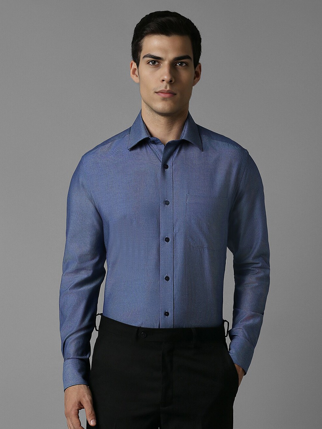 

Louis Philippe Men Opaque Formal Shirt, Blue