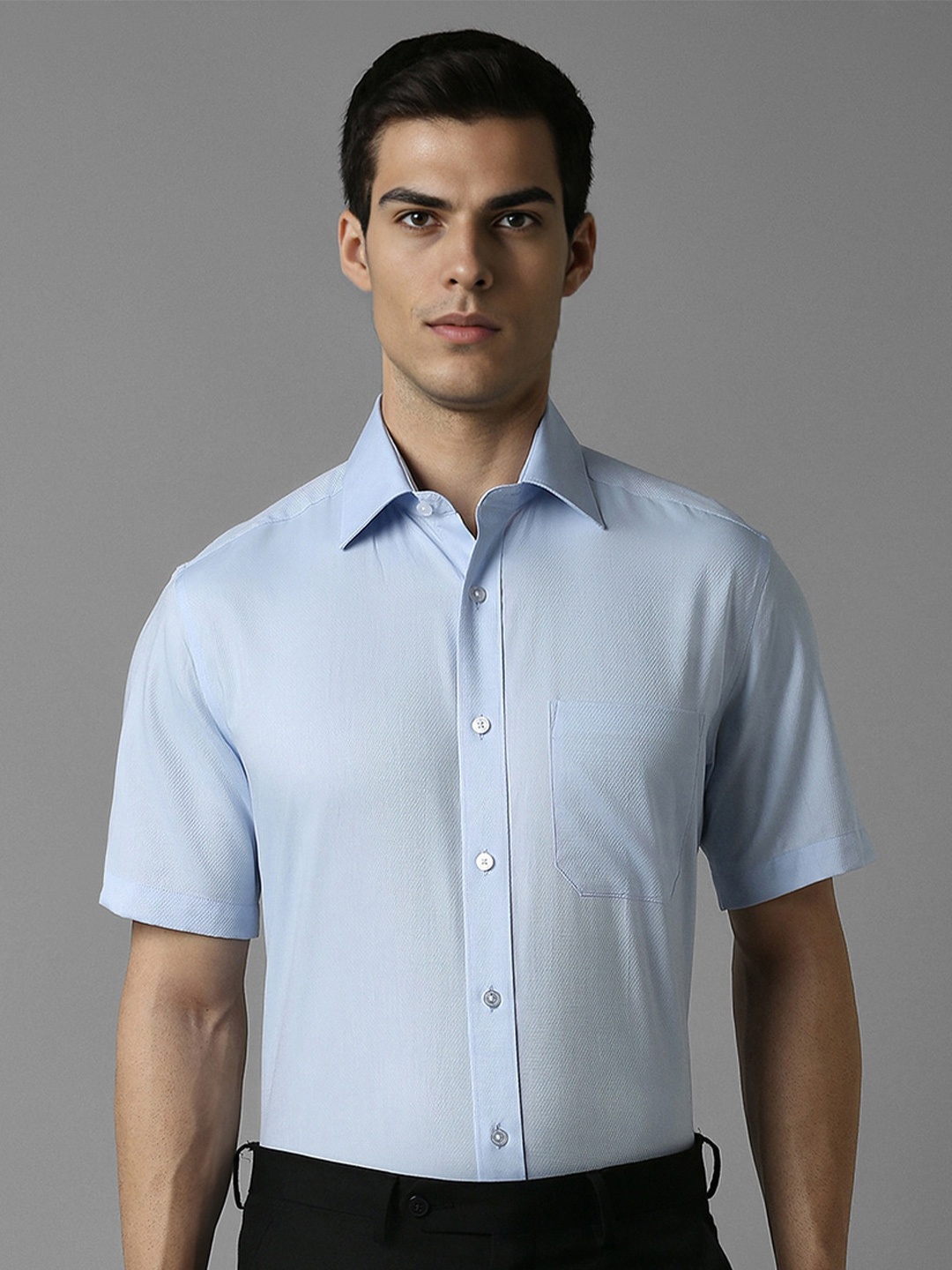 

Louis Philippe Men Opaque Formal Shirt, Blue