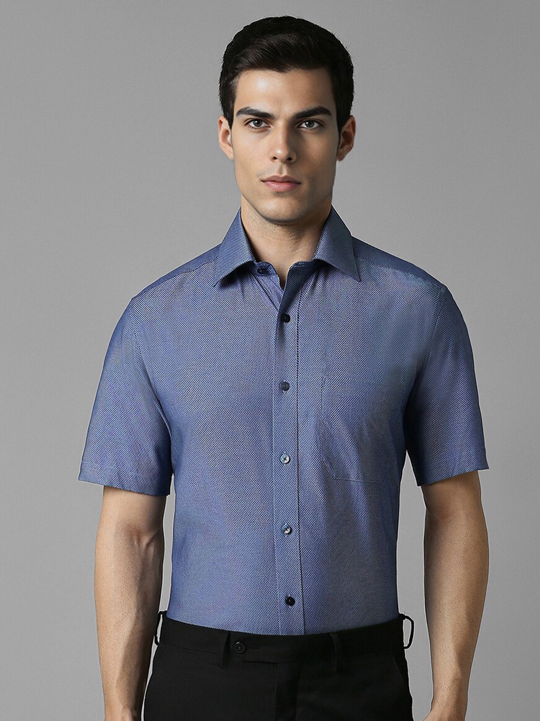 

Louis Philippe Men Opaque Formal Shirt, Blue